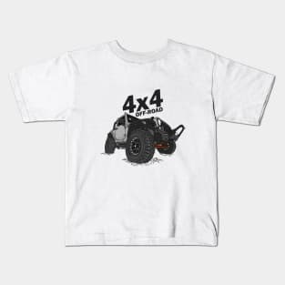 4x4 Off Road Jeep Grey Kids T-Shirt